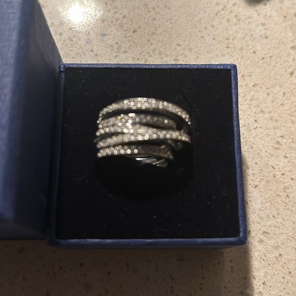 Authentic Swarovski ring. Silver signed Swarovski ring 55 - Picture 3 of 8